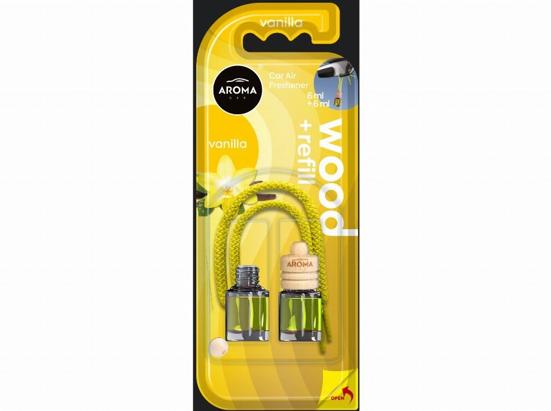 Ambientador Auto Aroma Car Wood Double Vanilla