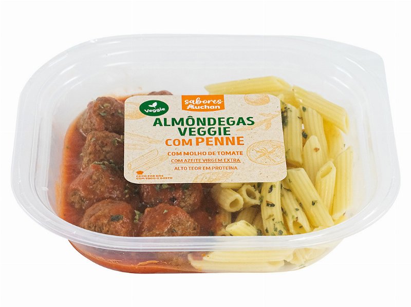 Almôndegas Veggie Com Penne E Molho De Tomate Sabores Auchan 300 g