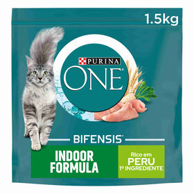Ração Para Gato Adulto Indoor Peru Purina One 1,5 kg