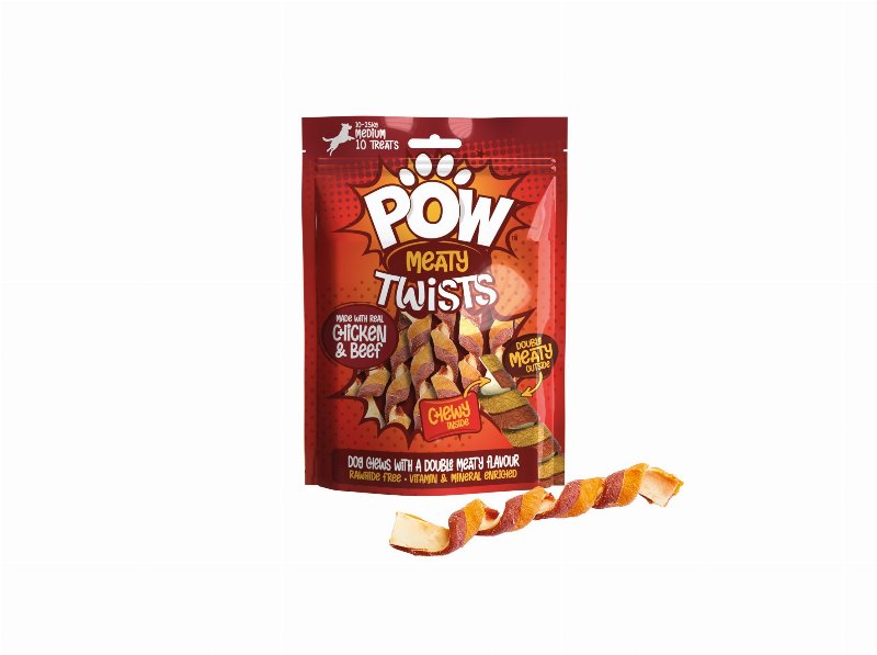 Snack Cão Pow Espirais Frango/Vaca 120 g