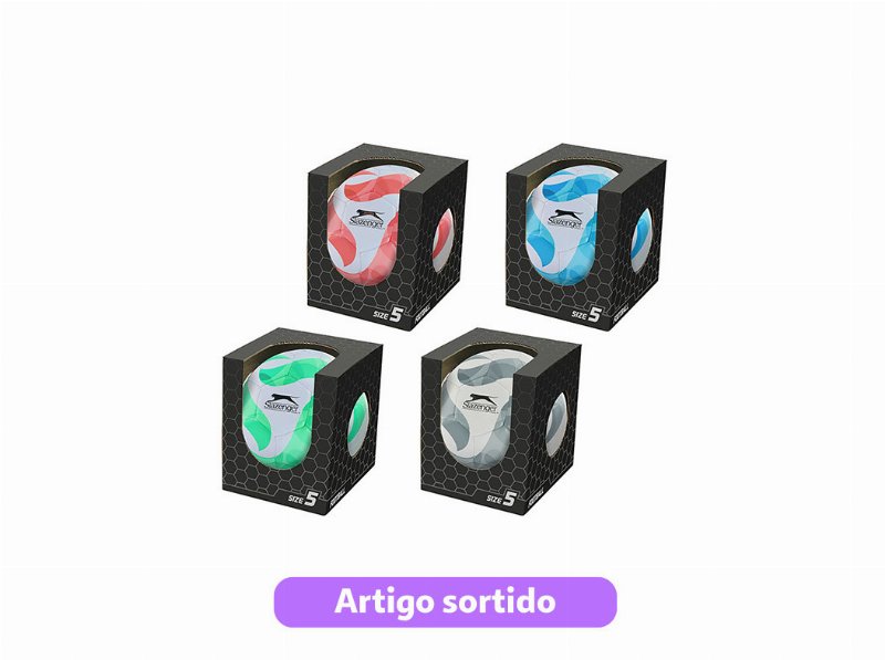Bola Futebol Com Embalagem Slazenger Tamanho 5 Cores Sortidas