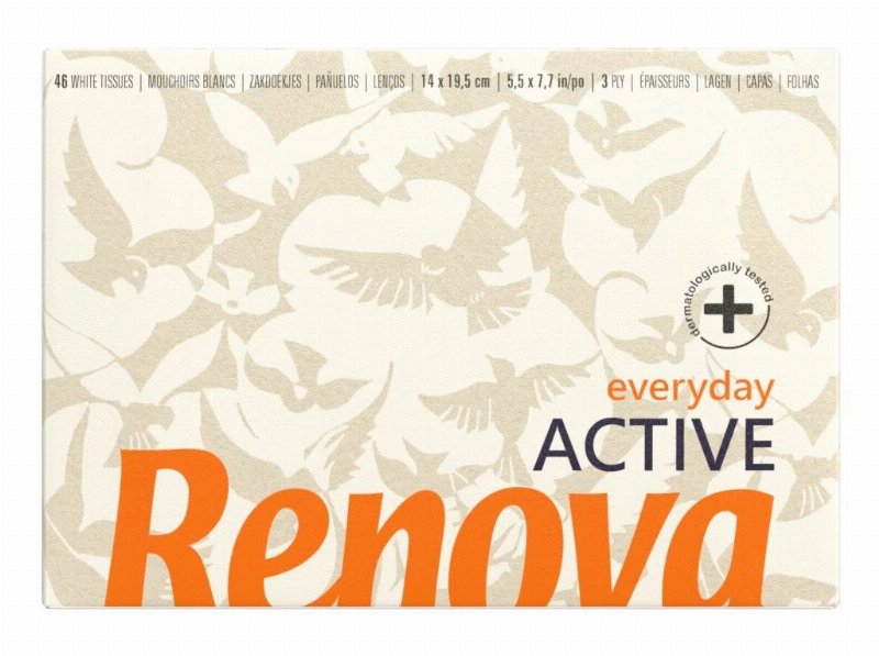 Lenços Renova Faciais Mini Active Branco