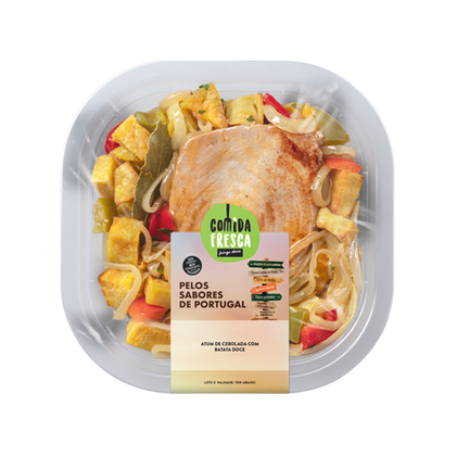 Atum De Cebolada Com Batata Doce Comida Fresca 0.35Kg