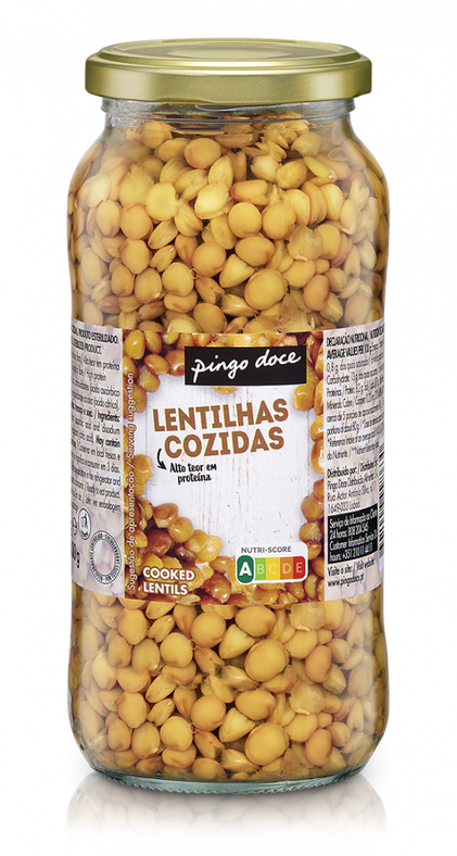 Lentilhas Cozidas Em Frasco Pingo Doce 0.4Kg