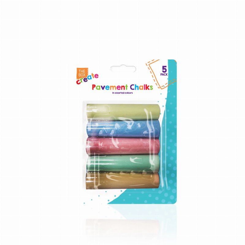 Conjunto 5 Paus Giz Grosso Colorido