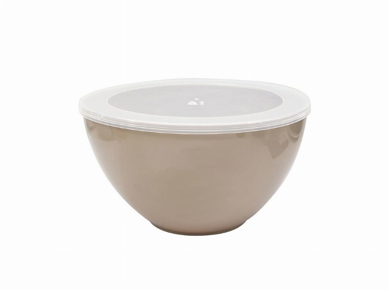 Saladeira C/Tampa Actuel Plástico Bege 6.5 l