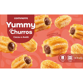 Yummy Mini Churros Cacau E Avelã Continente 170 gr