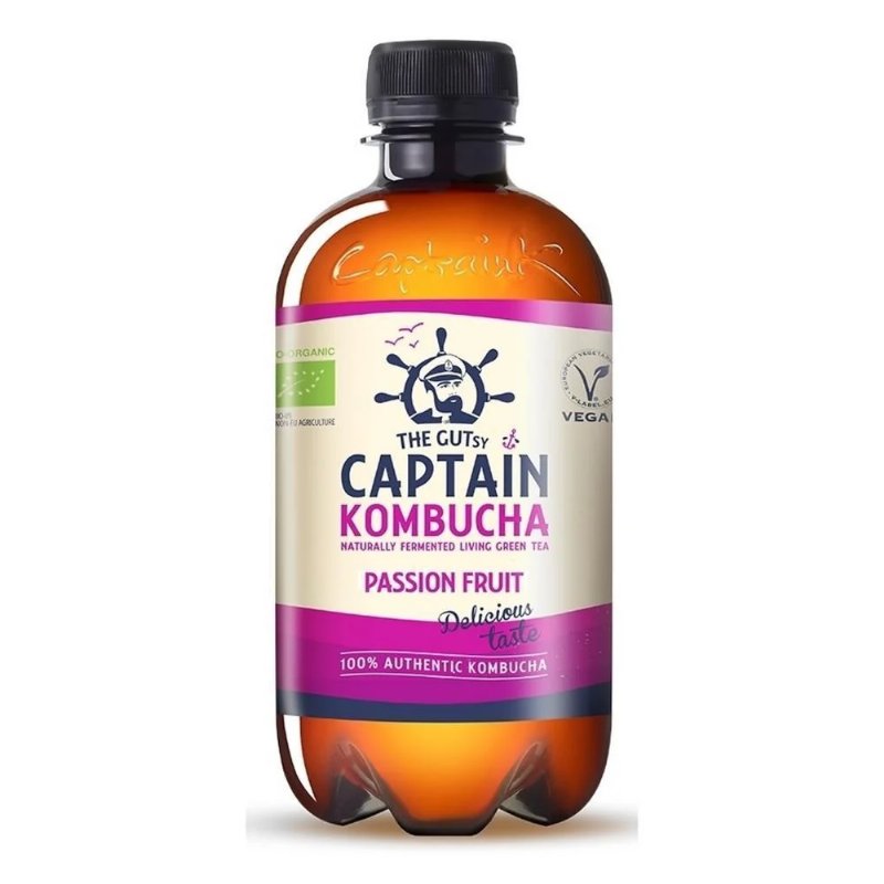 Captain Kombucha De Maracujá Bio 400 ml