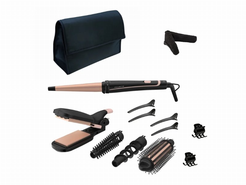 Modelador De Cabelo Multifunções Rowenta Infinite Looks Cf4231F0 14 Em 1 Cerâmico