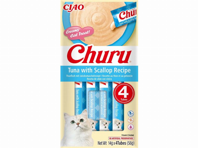 Snack Para Gato Ciao Churu Atum / Vieiras 4X14 g