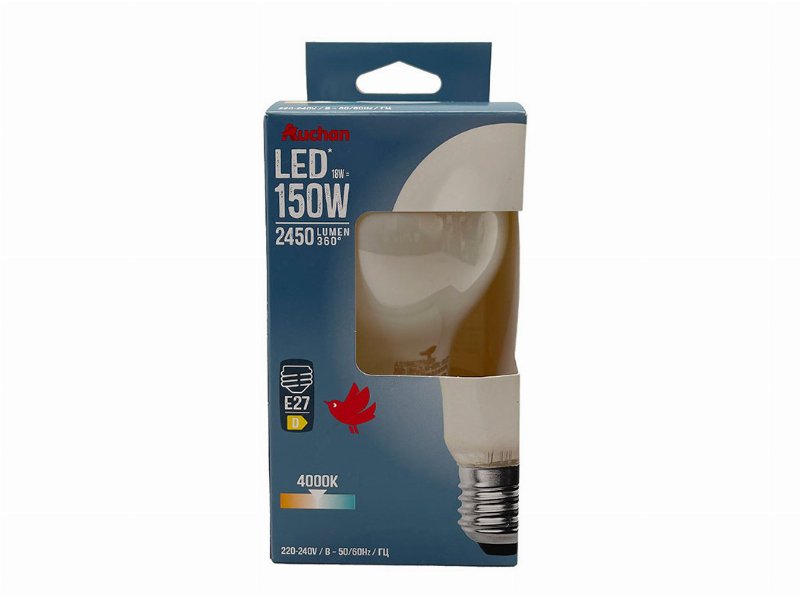Lâmpada Led Standard Auchan E27 150W Luz Branca
