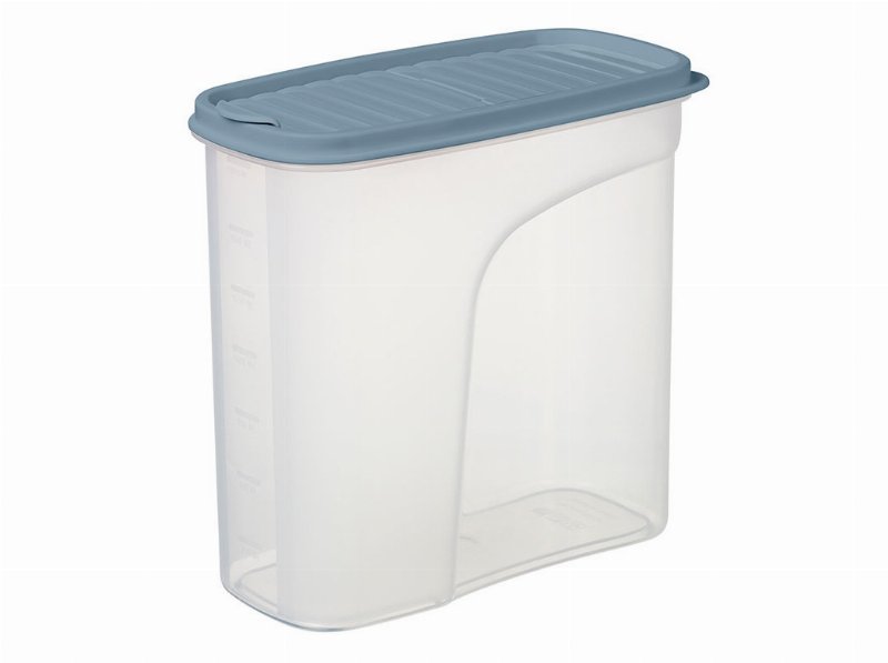 Caixa Em Plástico Oval Actuel Transparente / Azul 1.8 l