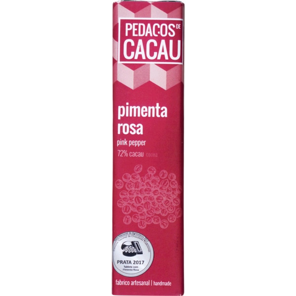 Chocolate Preto Com Pimenta Rosa 30 g