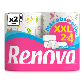 Rolo De Cozinha Max Absorption Xxl Renova 2 Rolos = 4 Rolos