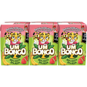 Néctar Banana E Morango Um Bongo 3 X 20 cl