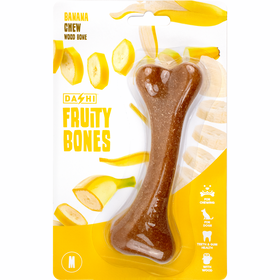 Snack Para Cão Osso Mordedor Madeira Fruity Bone Banana M Dashi 1 Un