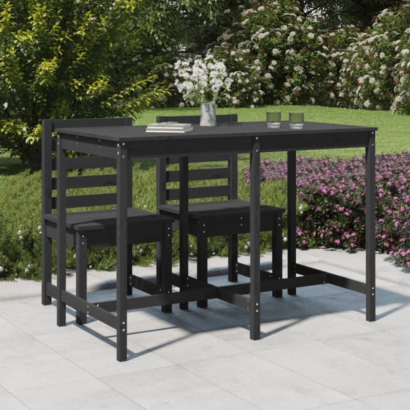 Hkh Mesa De Jardim 159,5X82,5X110 Madeira De Pinho Maciça - Cinzento