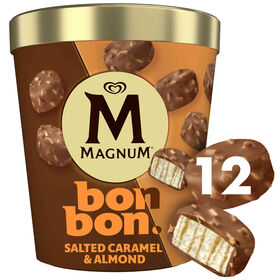 Gelado Bombom Caramelo Salgado E Amêndoas Magnum 204 ml (12 Un)