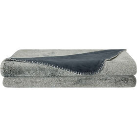 Manta Flanela 130X160Cm Cinza Kasa