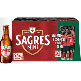 Cerveja Com Álcool Sagres Mini 24 X 25 cl