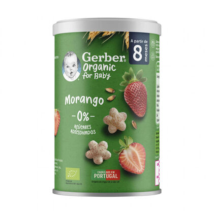Snack Infantil Puffs Com Morango Gerber 0.035Kg