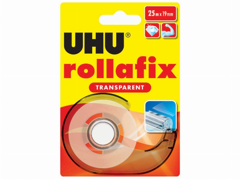 Fita Adesiva Com Dispensador Uhu Transparente 19Mmx25M