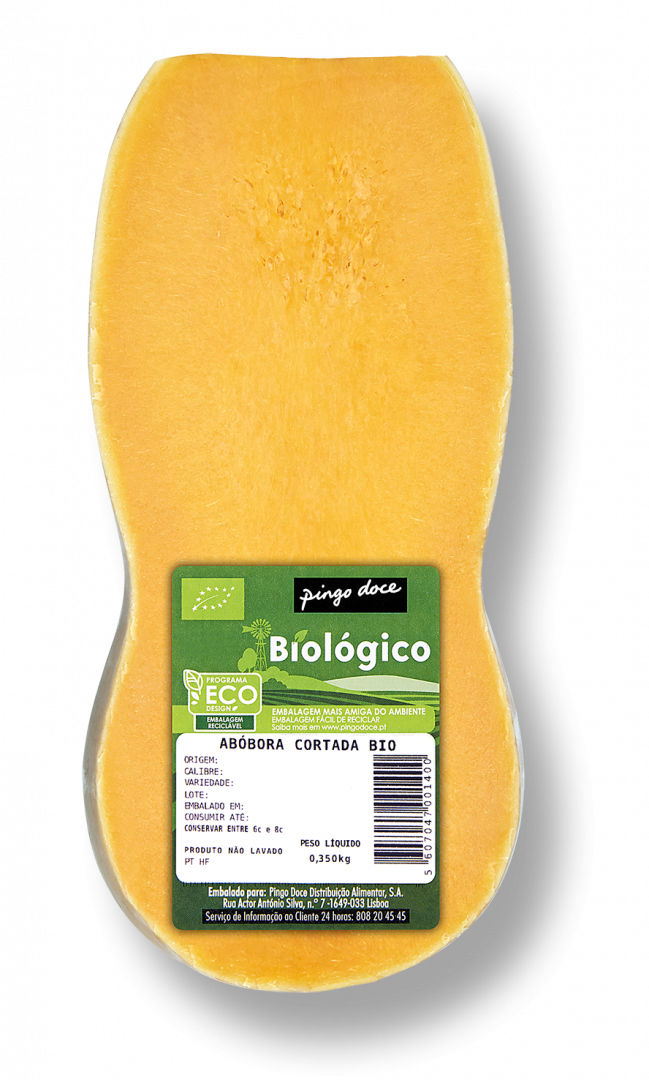 Abóbora Cortada Biológica Embalada Pingo Doce Biológico 0.35Kg