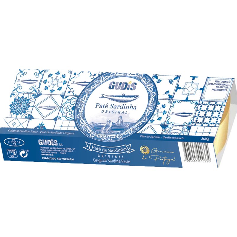 Patê Tradicional Sardinha Pack 3 Unidades 65 g