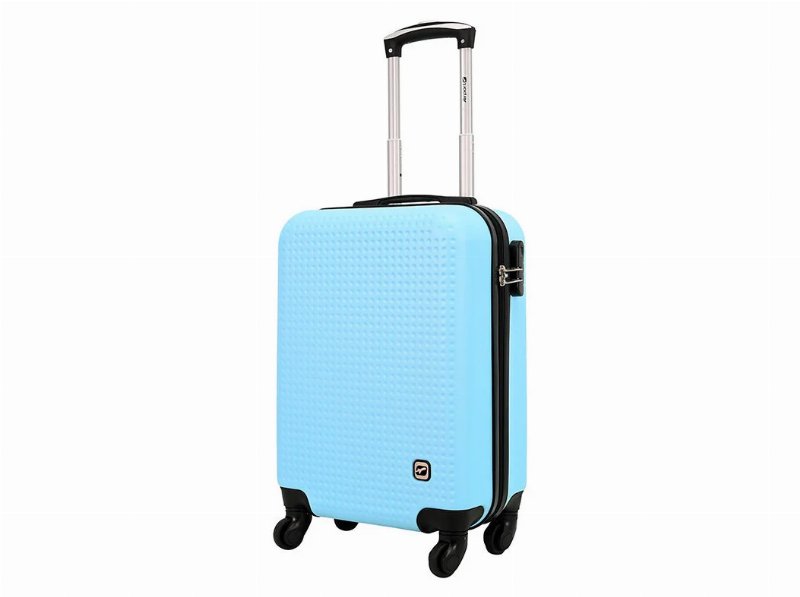 Mala De Cabine Rígida Airport Azul 4 Rodas 55X36X21Cm