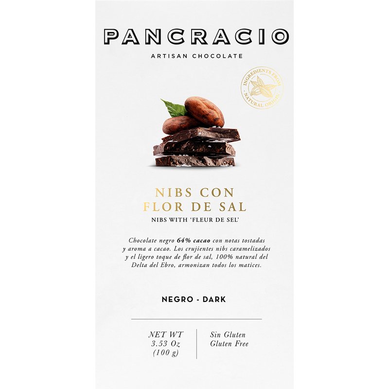 Nibs De Chocolate Negro Com Flor De Sal 100 g