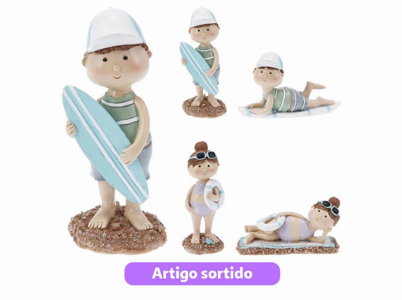 Objeto De Decoração Em Poliresina 5X5X12.5Cm Modelos Sortidos