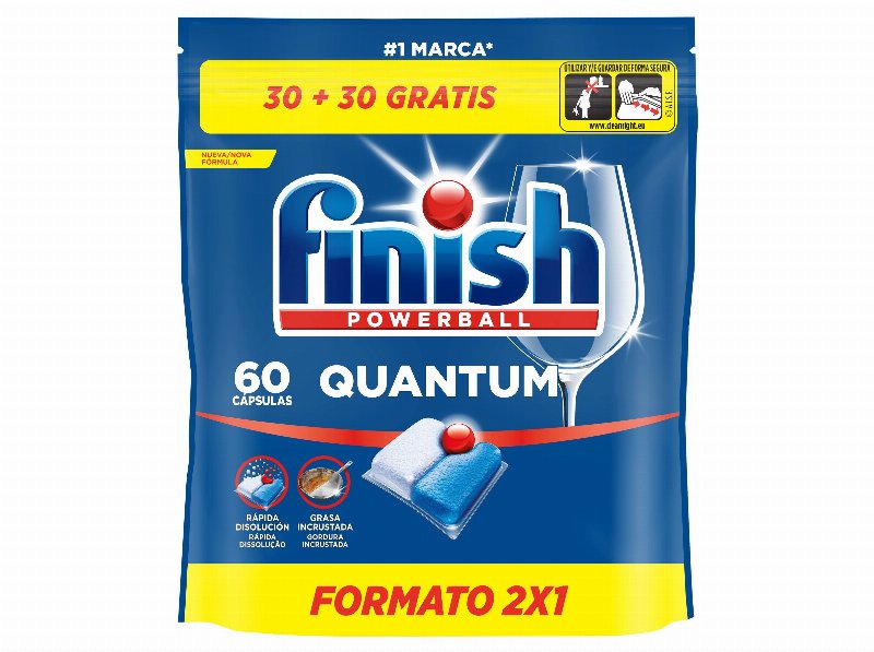 Det. Loiça Máq. Finish Quantum Regular 60P
