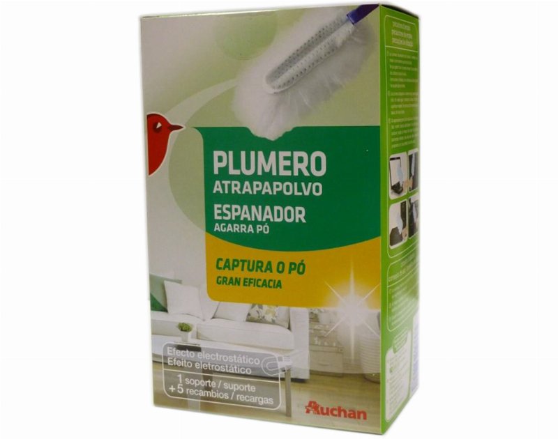 Espanador Agarra Pó Auchan 1 Suporte E 5 Recargas