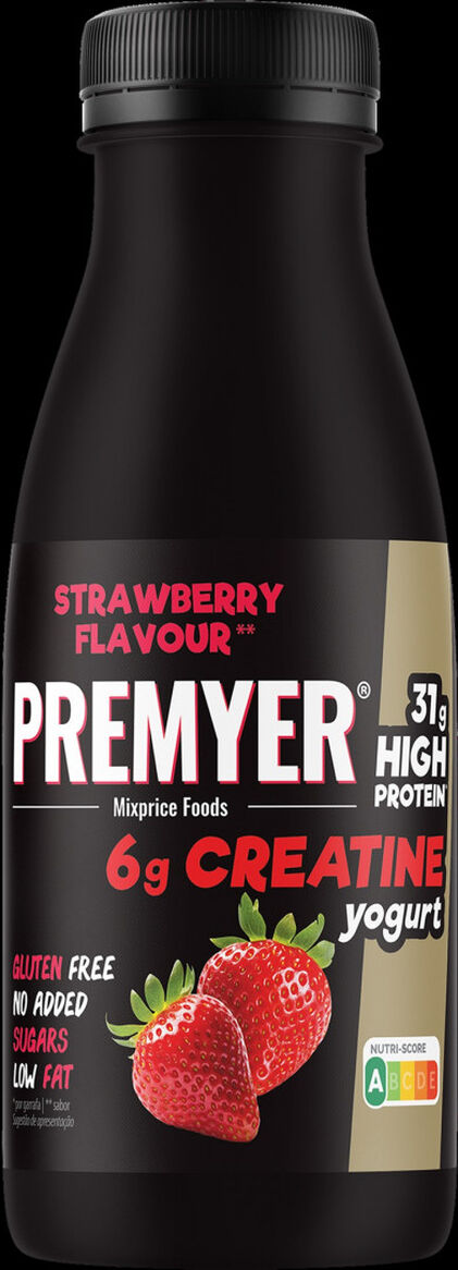 Iogurte Líquido Proteína Morango Com Creatina Premyer 0.5L