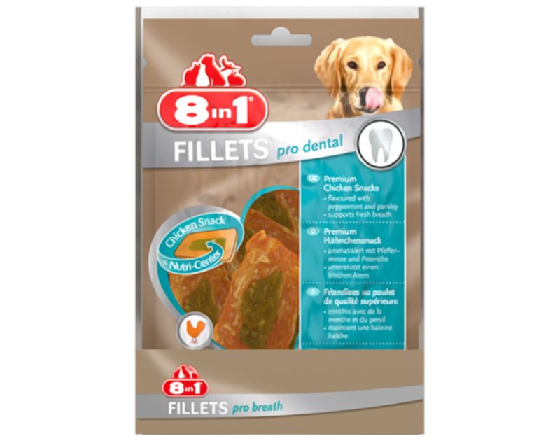 Snacks Para Cão 8In1 Fillets Para Hálito 80 g