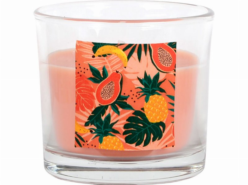 Vela Aromática Actuel Vidro Frutos Tropicais