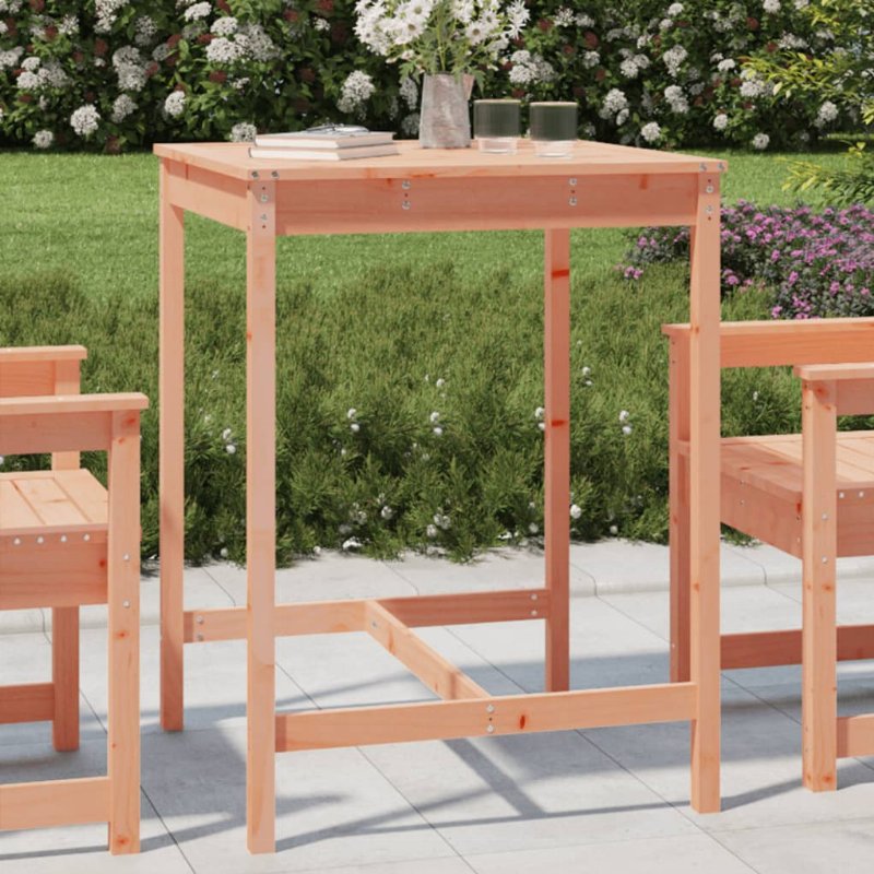 Hkh Mesa De Jardim 82,5X82, Madeira De Douglas Maciça - Marrom