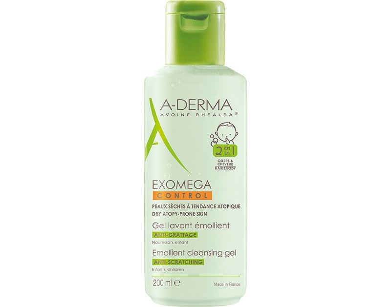Gel A-Derma Exomega Corpo E Cabelo Control 200 ml
