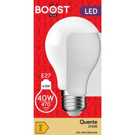 Lâmpada Led Standart E27 2700K 40W Boost 1 Un