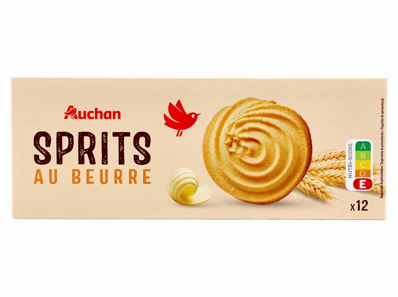 Bolacha Auchan Manteiga Sprits 12Un 250 g