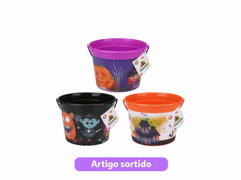 Balde One Two Fun Halloween 20.6X15.6X14.7Cm Modelos Sortidos