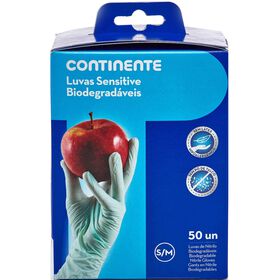 Luvas Sensitive Nitrilo Biodegradáveis S/M Continente
