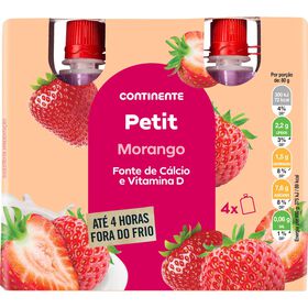 Petit Queijinho Pouch Morango Infantil Continente 320 gr (4 Un)