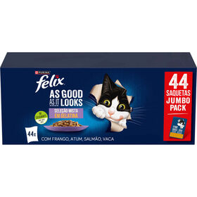 Comida Húmida Para Gato Adulto Mix Purina Felix 44 X 85 g