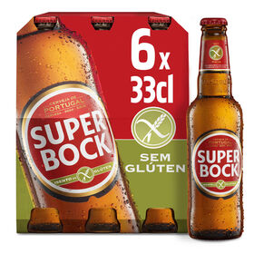 Cerveja Com Álcool Sem Glúten Super Bock 6 X 33 cl
