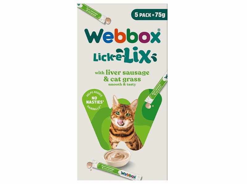 Snacks Para Gato Webbox Lick-E-Lix Com Erva 5X15 g