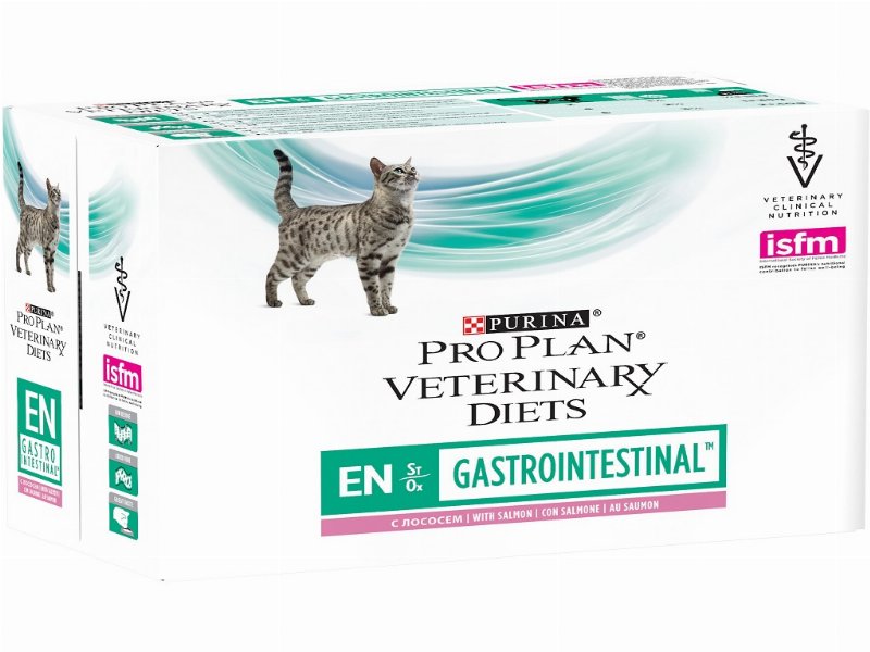 Comida Húmida Vet Pro Plan Gato St/Ox Gastro Salmão 10X85 g