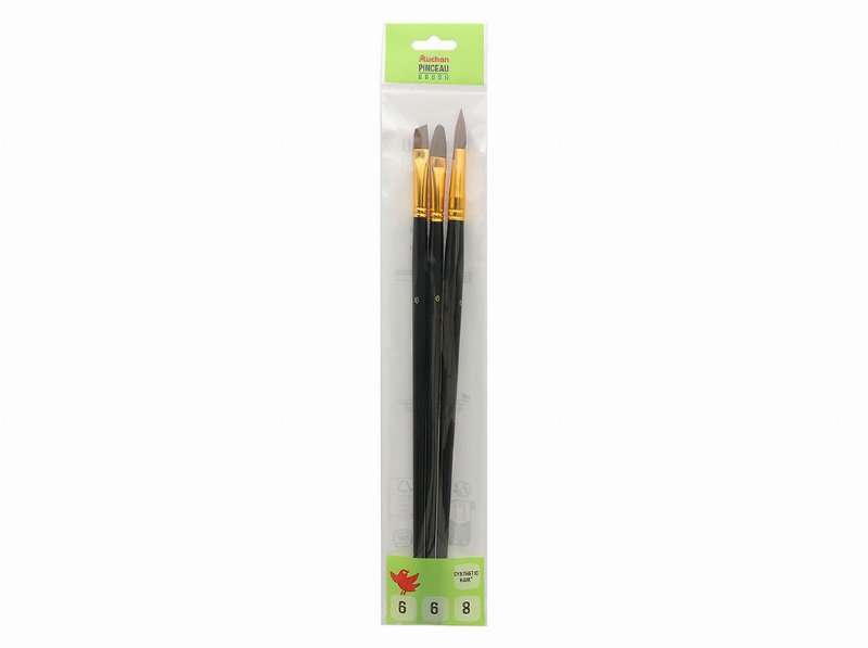 Pincel Sortido Auchan Nº 6-8 3 Unidades