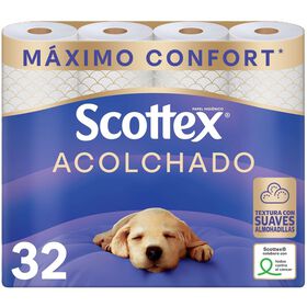Papel Higiénico 3 Folhas Acolchoado Scottex 32 Rolos