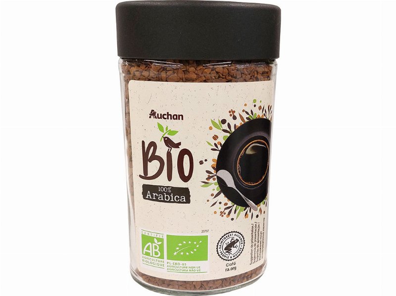 Café Solúvel Auchan Bio Liofilizado Intensidade 6 100 g